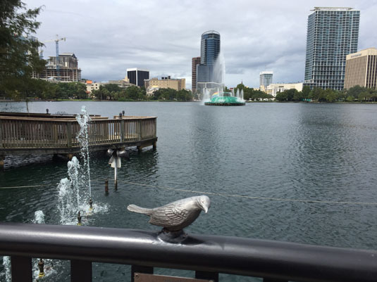 Lake Eola symbol Downtown Orlando city Florida