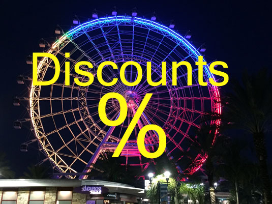 Discounts in Orlando: free and cheap